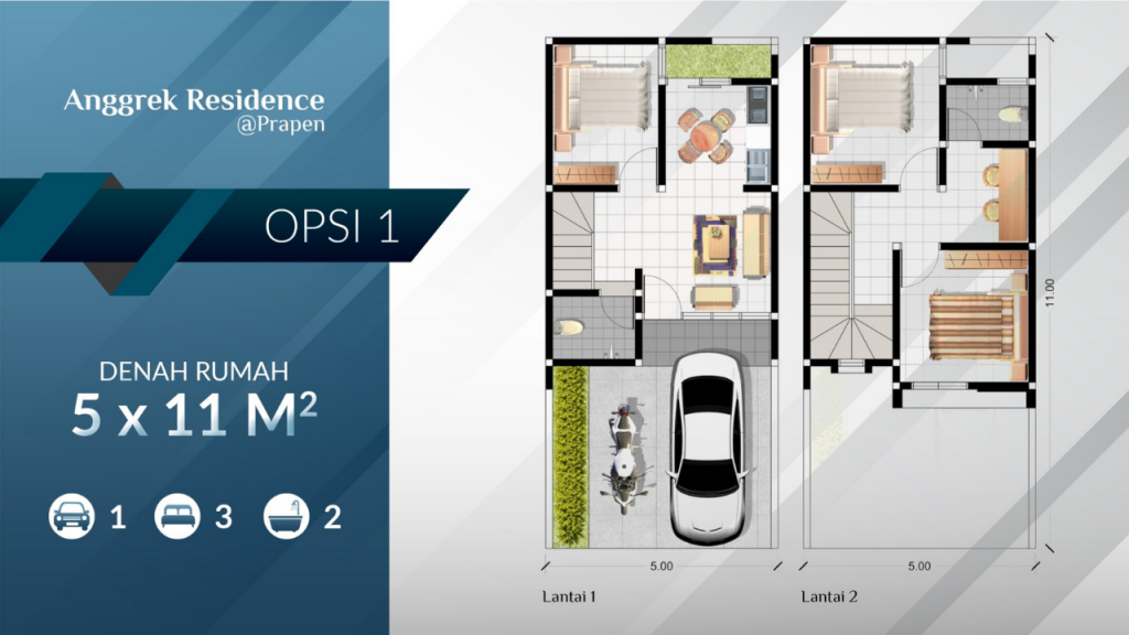 Anggrek Residence Prapen Floorplan 2 Lantai 2 Kamar Tidur