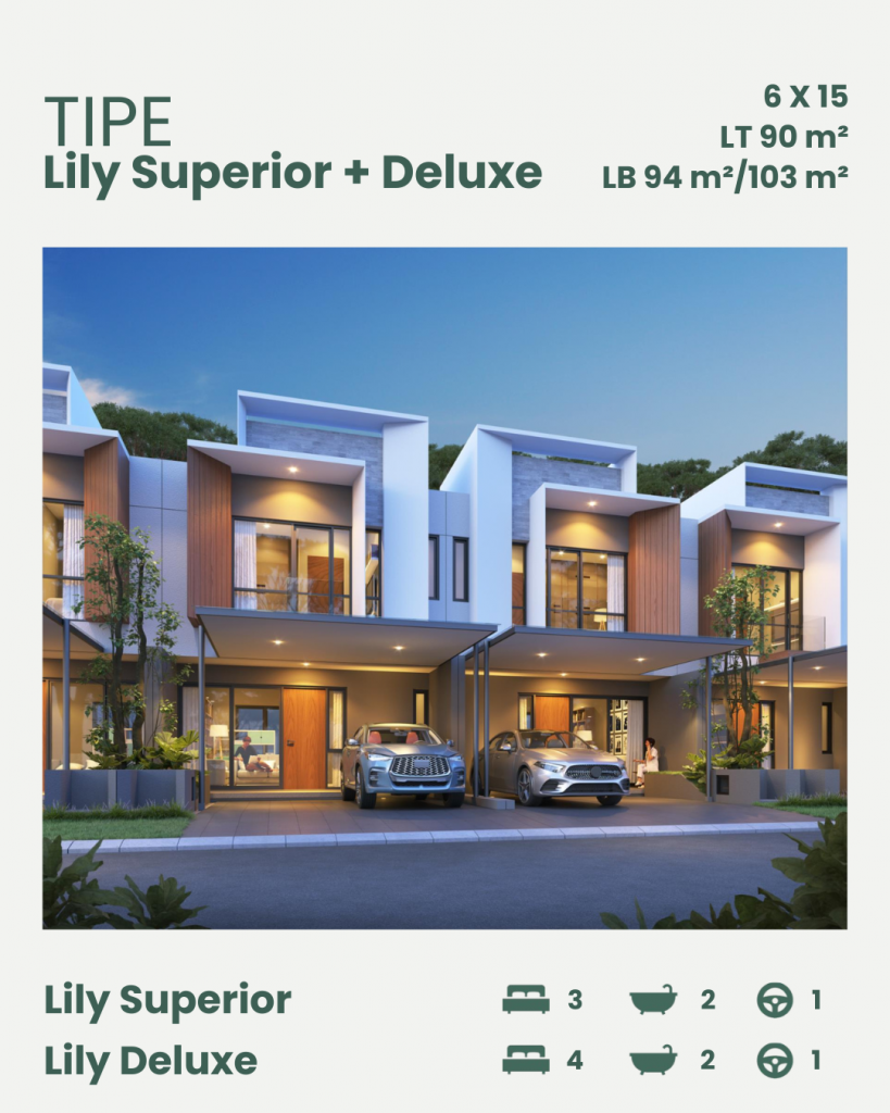 Fasad Tipe Lily Superior dan Deluxe Northwest Hill Citraland Utara Surabaya Barat