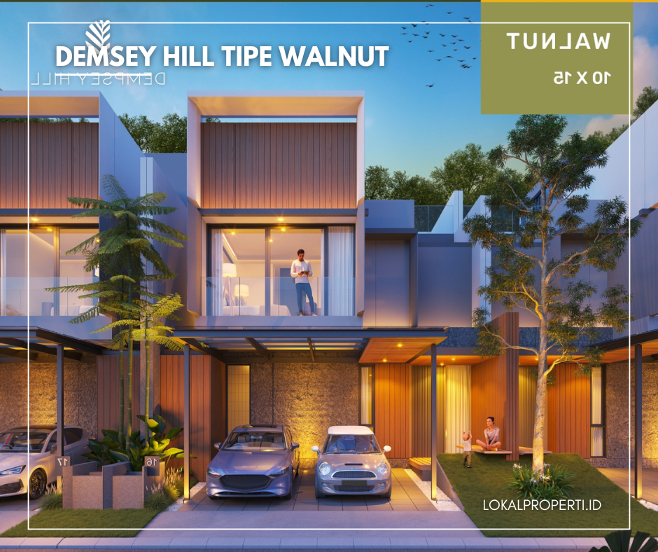 Fasad Tipe Walnut dan Walnut Rooftop Dempsey Hill Citraland Utara Surabaya Barat