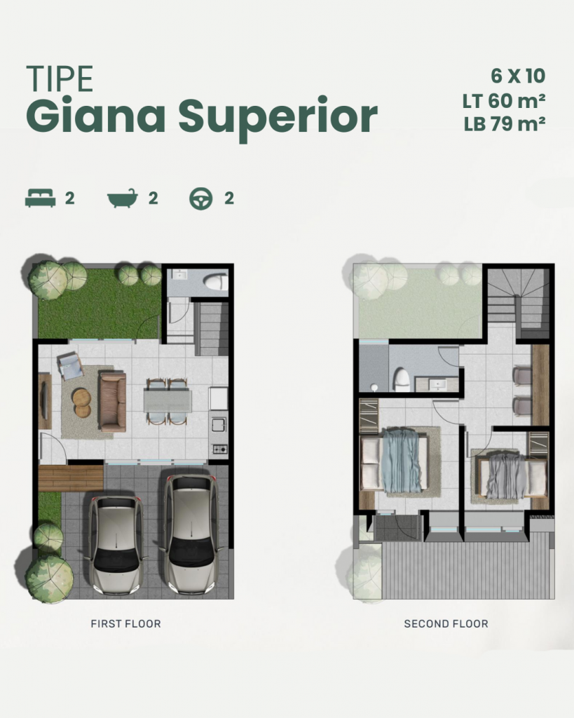 Floorplan Tipe Giana Superior Northwest Garden Citraland Utara