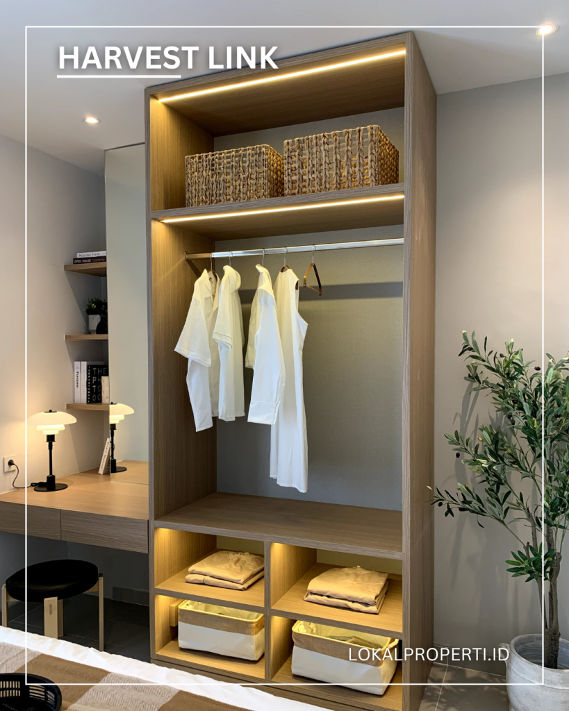 Harvest Link Tipe Meta Lantai Lemari Pakaian Kamar Utama