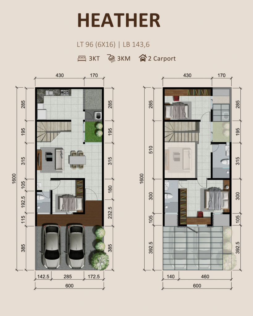 Springville Residence Tipe Heather Floor Plan
