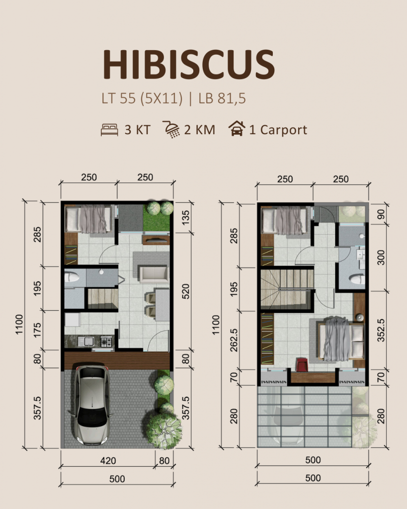Springville Residence Tipe Hibiscus Floor Plan
