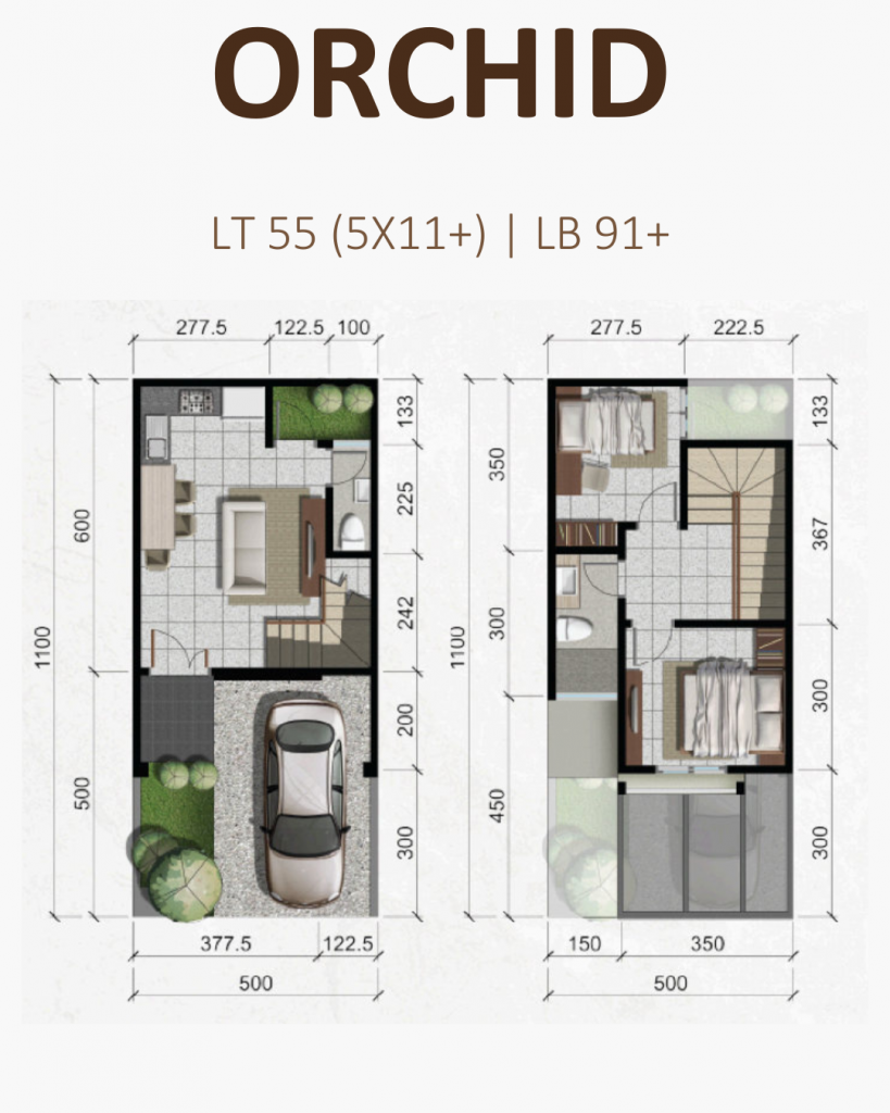Springville Residence Tipe Orchid Floor Plan