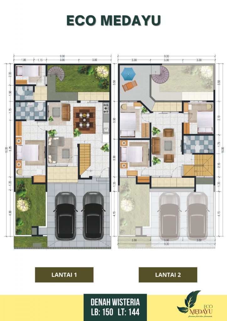 Harga dan KPR Rumah YKP Eco Medayu Tipe Wisteria 9x16